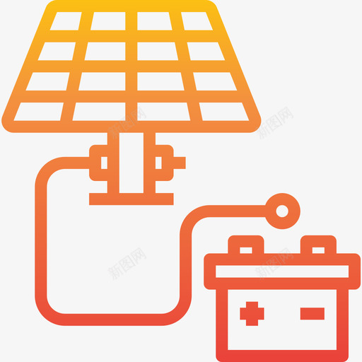 电池能量39梯度图标svg_新图网 https://ixintu.com 梯度 电池 能量