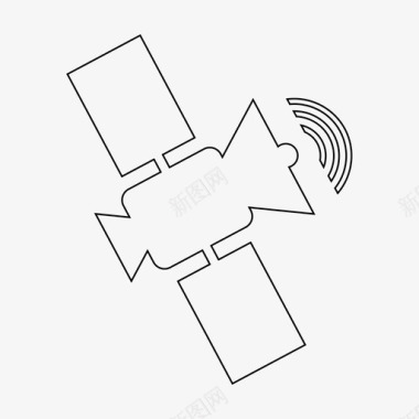 通信人造卫星轨道图标图标