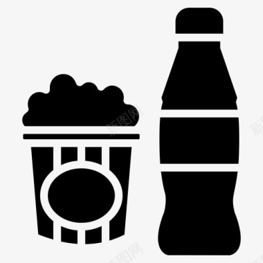 电影院小吃快餐垃圾食品图标图标