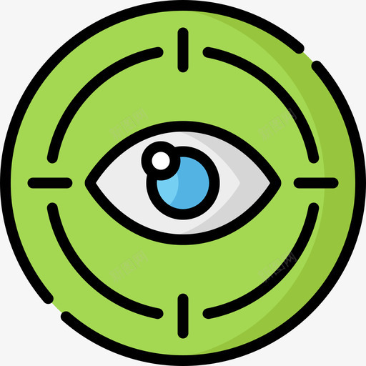 眼睛扫描仪防护安全4线性颜色图标svg_新图网 https://ixintu.com 安全 扫描仪 眼睛 线性 防护 颜色