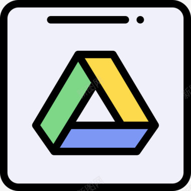 GoogleDrive社交媒体73线性颜色图标图标