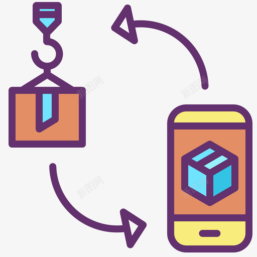 物流物流配送13线性彩色图标svg_新图网 https://ixintu.com 彩色 物流 物流配送 线性