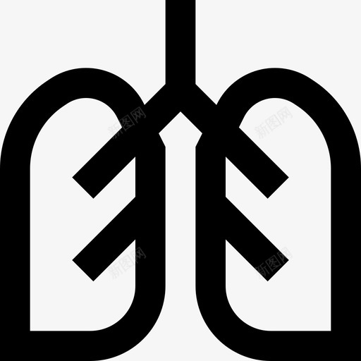 肺生物学14线性图标svg_新图网 https://ixintu.com 生物学 线性