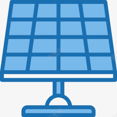 太阳能电池板powerenergy7蓝色图标图标