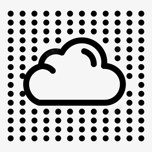 云数据层图标svg_新图网 https://ixintu.com 云计算 天空 安全 技术 数据