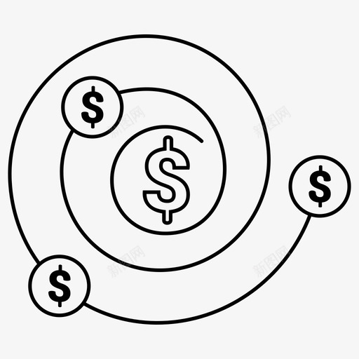 投资回报率效率财务图标svg_新图网 https://ixintu.com 投资回报率 效率 财务