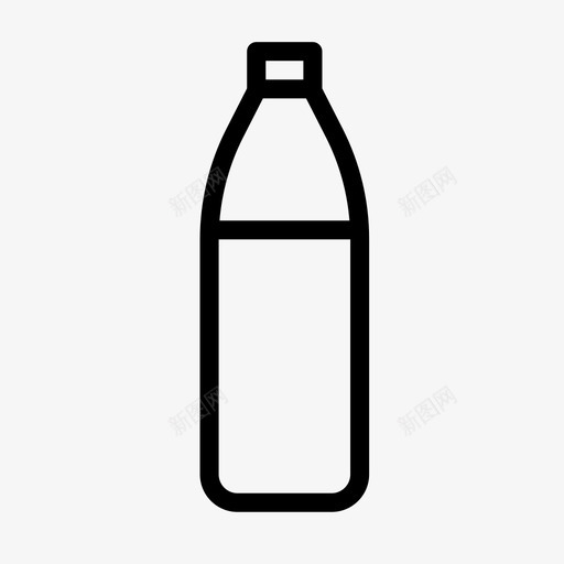 水瓶水饮料图标svg_新图网 https://ixintu.com 厨房 水 水瓶 食物线字形图标 饮料