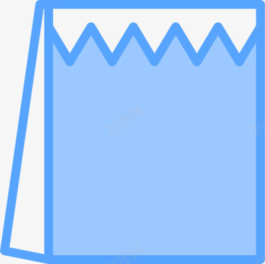 纸袋5号蓝色图标图标