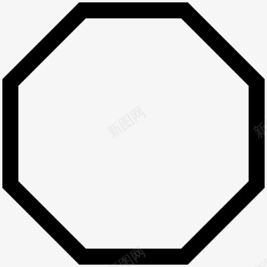 八角形多边形形状图标图标