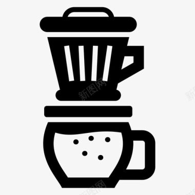 咖啡滴灌工具酿造方法咖啡化学制品图标图标