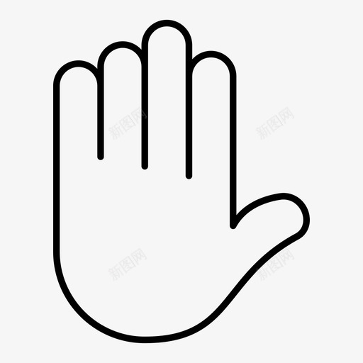 停止阻止手势图标svg_新图网 https://ixintu.com 互联网安全线图标2019 停止 手 手势 手掌 阻止