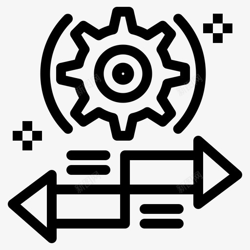 设置箭头装备图标svg_新图网 https://ixintu.com 人才管理 右 左 箭头 装备 设置