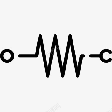 电阻电工工具和元件7线性图标图标