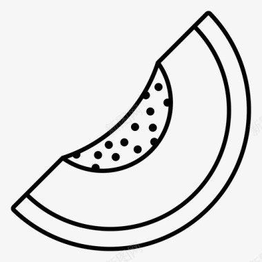 哈密瓜食品水果图标图标