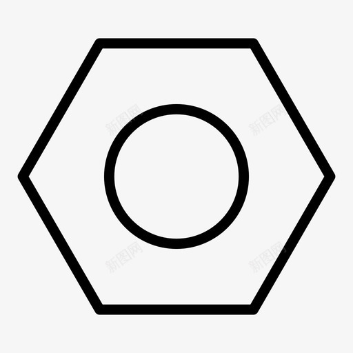 螺母制造固定图标svg_新图网 https://ixintu.com 制造 固定 工具 螺母