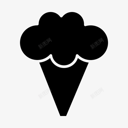 冰淇淋蛋卷美味甜蜜图标svg_新图网 https://ixintu.com 假日1字形 冰淇淋蛋卷 甜蜜 美味