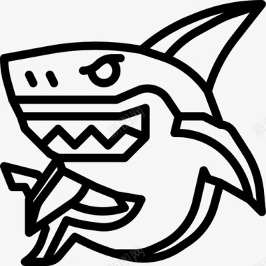 鲨鱼动物18直系图标图标