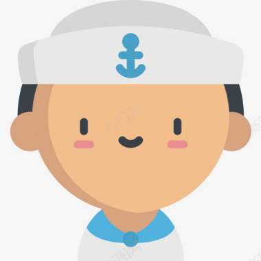 水手工作和职业3平的图标图标