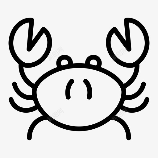贝类过敏原螃蟹图标svg_新图网 https://ixintu.com 海鲜 肉类 螃蟹 贝类 过敏原 过敏原系列