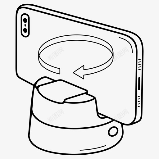 旋转智能手机支架设备全景图标svg_新图网 https://ixintu.com 全景 手机 支架 旋转 智能 照片 视频 设备