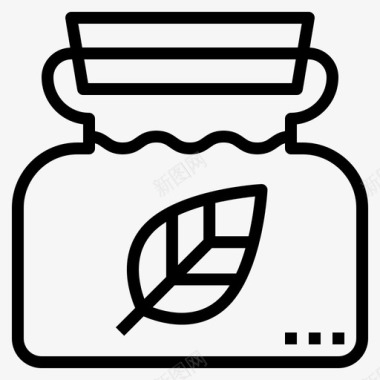 草药油瓶子按摩图标图标