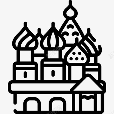 俄罗斯圣巴赛尔大教堂图标图标