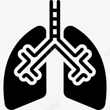肺支气管呼吸图标图标