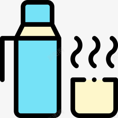 Thermo夏令营10线性颜色图标图标
