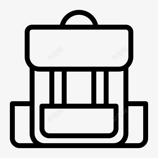 背包包行李图标svg_新图网 https://ixintu.com 包 学校 背包 背包轮廓 行李