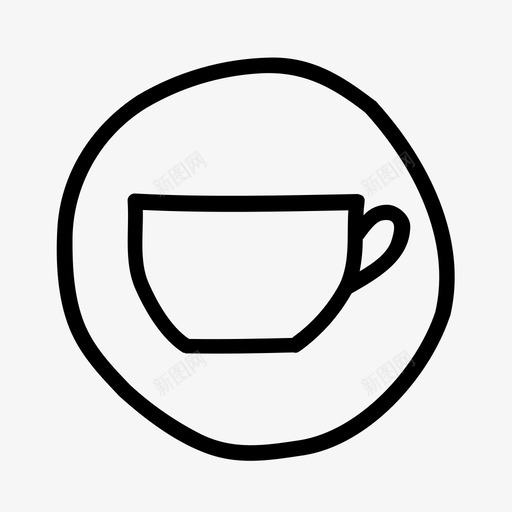 咖啡厅餐厅手绘咖啡图标svg_新图网 https://ixintu.com 咖啡 咖啡厅 手绘 餐厅