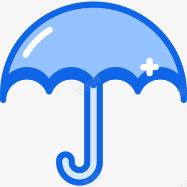 雨伞户外活动27蓝色图标图标