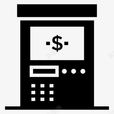 自动取款机银行机即时银行图标图标