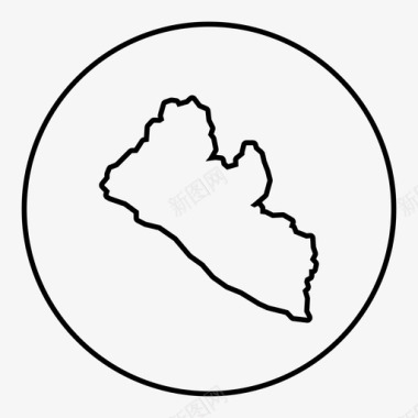 利比里亚地图非洲蒙罗维亚图标图标