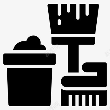 污垢清洁工具清洁设备清洁工具图标图标