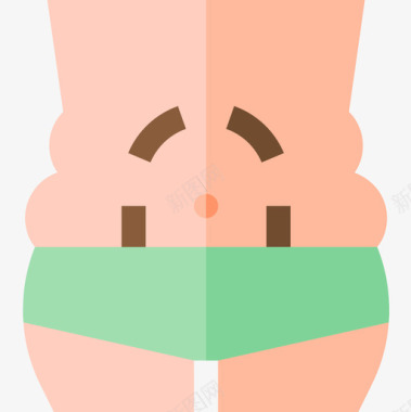 腹部整形手术2扁平图标图标