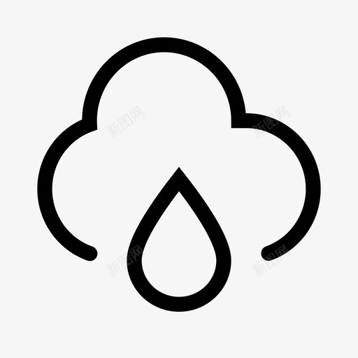 雨白天预报图标svg_新图网 https://ixintu.com 天气 晚上 白天 雨点 预报