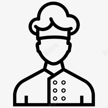 厨师头像厨师化身男性化身图标图标