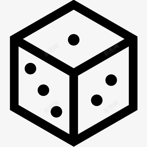 骰子书呆子25直线型图标svg_新图网 https://ixintu.com 书呆子25 直线型 骰子