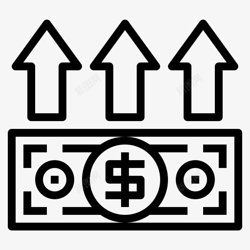 箭头前进金钱图标svg_新图网 https://ixintu.com 前进 汇款 箭头 自动取款机 金钱