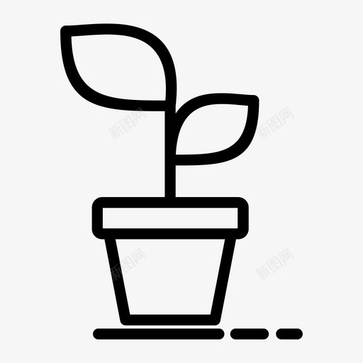 发芽园艺生长图标svg_新图网 https://ixintu.com 发芽 园艺 植物 生长 花瓶