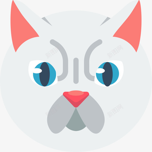 胖胖的猫的化身扁平的图标svg_新图网 https://ixintu.com 化身 扁平 胖胖的