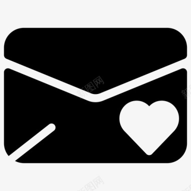 爱的电子邮件信封信息图标图标