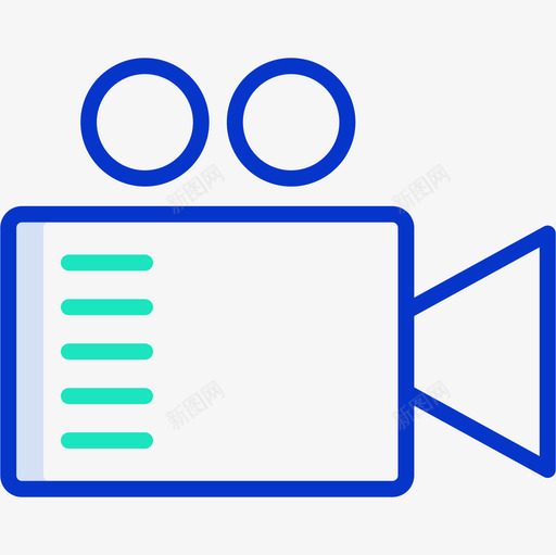 摄像机电影院65轮廓颜色图标svg_新图网 https://ixintu.com 摄像机 电影院 轮廓 颜色