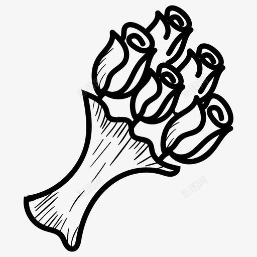 玫瑰花束鲜花香水图标svg_新图网 https://ixintu.com 图标 派对 玫瑰 玫瑰花 生日 自然 花束 香水 鲜花