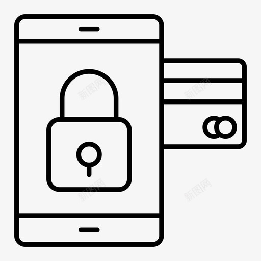 付费锁手机私人图标svg_新图网 https://ixintu.com 互联网安全线图标2019 付费锁 安全 手机 私人