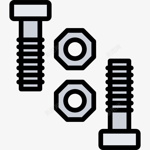 螺栓生成器2颜色图标svg_新图网 https://ixintu.com 成器 生成 螺栓 颜色