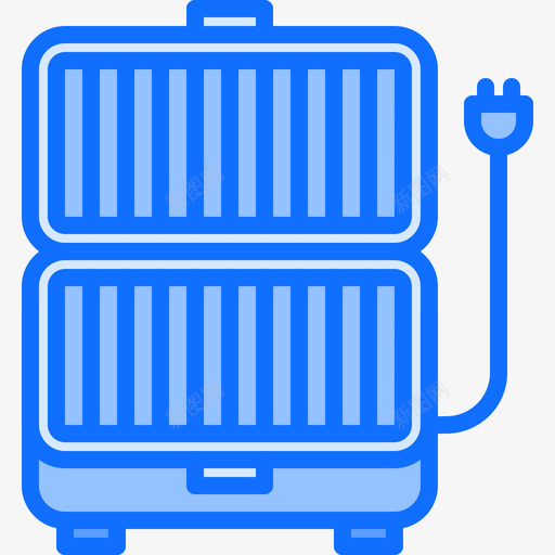 电烤架烧烤28蓝色图标svg_新图网 https://ixintu.com 烧烤28 电烤架 蓝色