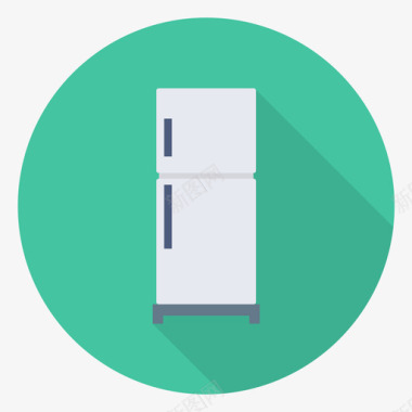冰箱家用设备和电器6圆形图标图标
