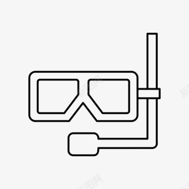 潜水面罩潜水眼镜图标图标