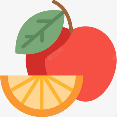 水果健康17扁平图标图标